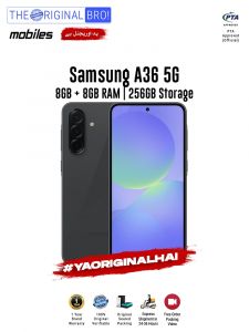 Samsung A36 5G - 8GB RAM - 256GB Storage - PTA Approved - 1 Year Warranty - Black - The Original Bro Mobiles - TOB40
